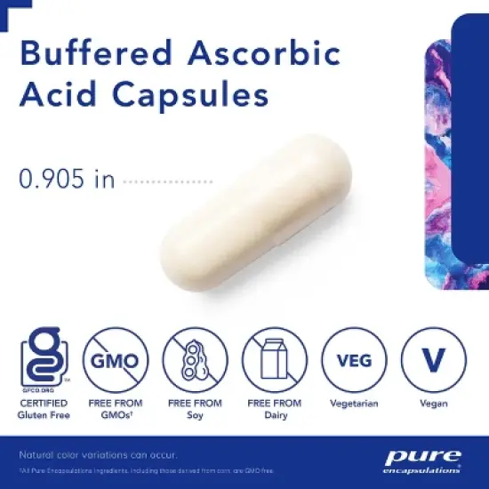 Pure Encapsulations Buffered Ascorbic Acid Capsules - Vitamin C for Sensitive Individuals* image {2}