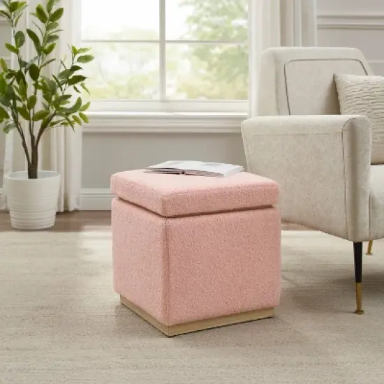 Lucinda Square Ottoman - Linon image {1}