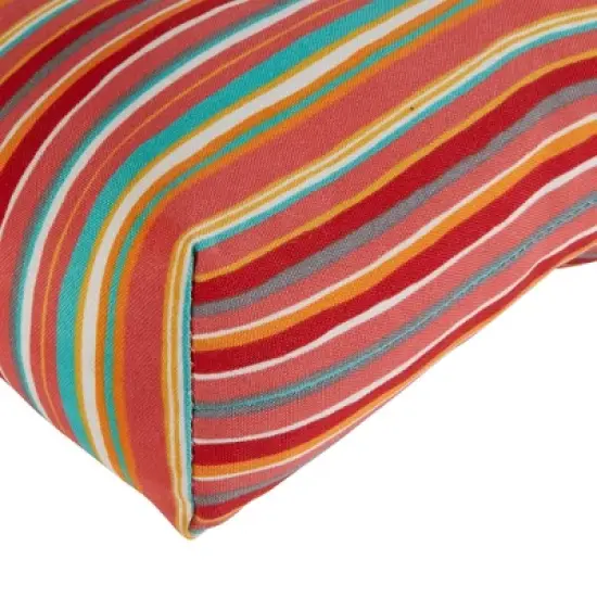 Watermelon Stripe Outdoor Seat Cushion - Kensington Garden image {4}