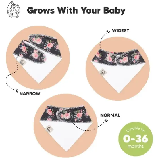 10pk Organic Baby Bandana Bibs, Baby Drool Bibs for Baby Girl, Boy, Baby Bibs for Infant, Newborn image {2}