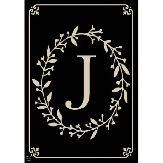 Briarwood Lane Classic Monogram Letter J House Flag Double-Sided 28" x 40" image {2}