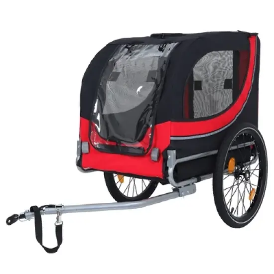 XINGHANZHENXUAN Large Folding Bike Trailer for Dogs, All-Terrain Pet Carrier for Cycling, Jogging, Camping, Outdoor Adventures image {18}