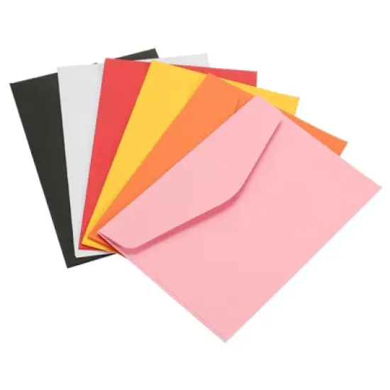 Unique Bargains Mini Envelopes 60 Pack Paper Blank Small Items Storage Business Card Holder for Greeting Note Party Multicolor image {6}