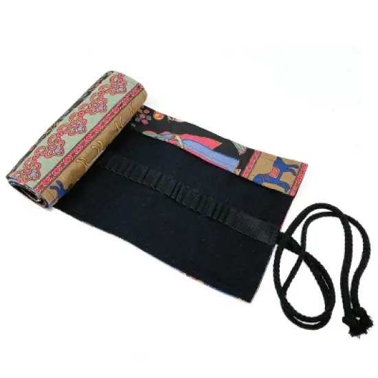 Wrapables Pencil Roll Organizer, Colored Pencil Wrap Pouch (72 slots), Horses & Maidens image {7}