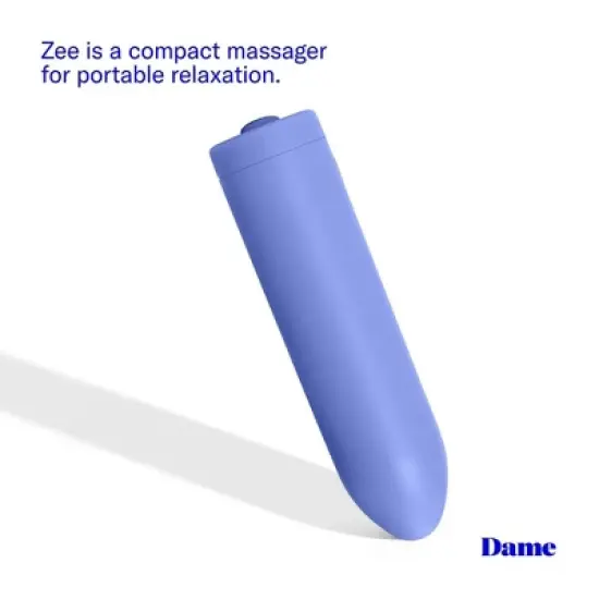 Dame Zee Travel-Sized Bullet Vibrator - Periwinkle image {3}