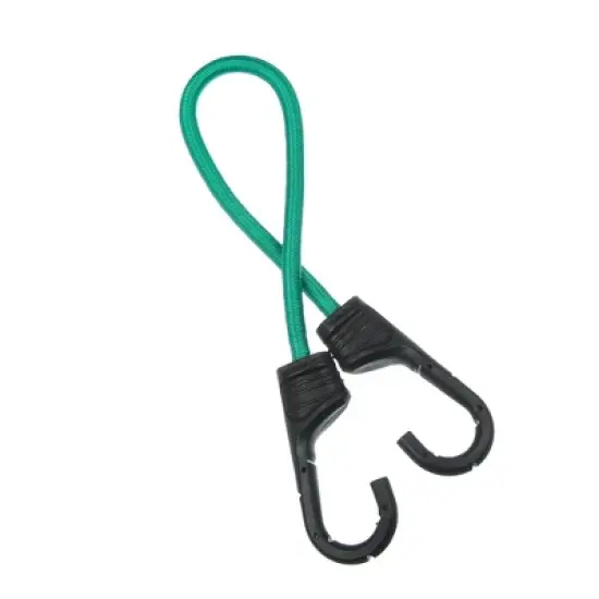 Unique Bargains Strong Elastic Strapping Rope Hooks for Bicycle Dark Green 12 Pcs image {3}