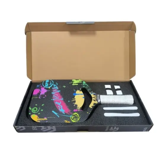 Aukfa Colorful graffiti Carbon Fiber Pickleball Paddle &ndash; Thermoformed One-Piece Design with UV Printed Matte Surface & 16mm Polypropylene Core image {7}