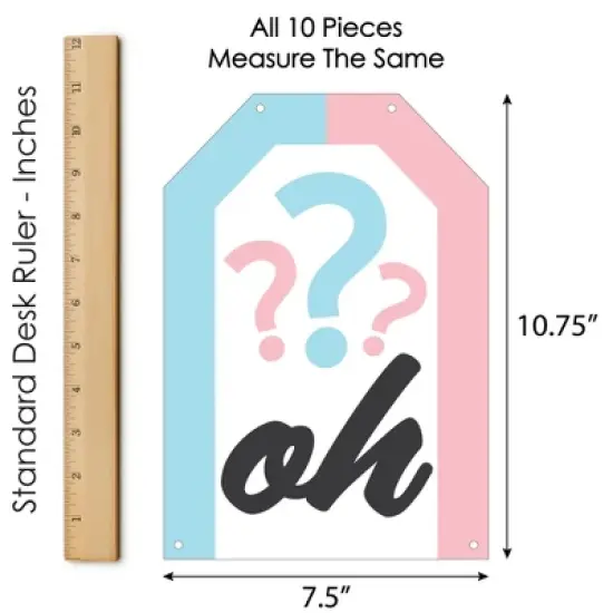 Big Dot of Happiness Baby Gender Reveal - Hanging Vertical Paper Door Banners - Team Boy or Girl Party Wall Decoration Kit - Indoor Door Decor image {4}