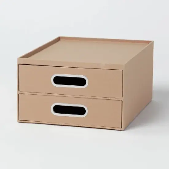 Canvas Drawers Light Brown - Brightroom&trade;: Desk & Office Organization, Polyester Canvas, , 6"x13"x9.875" image {3}