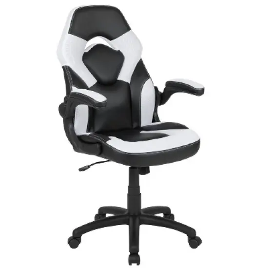 Emma and Oliver Gaming Desk & Chair Set with Cup Holder, Headphone Hook, and Monitor Stand image {9}