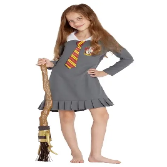 Harry Potter Pajama Girls Hermione Gryffindor Uniform With Tie Fleece Nightgown image {6}