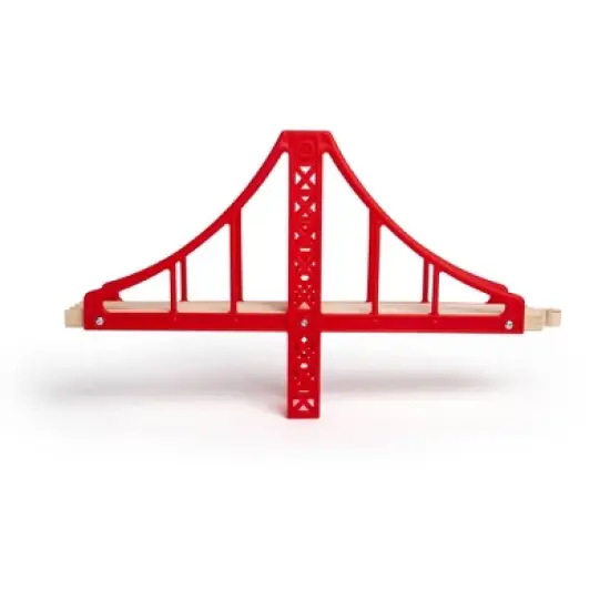 Bigjigs Rail Double Suspension Bridge Wooden Railway Train Set Accessory image {8}