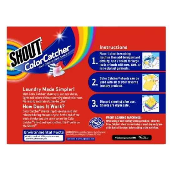 Shout Color Catcher Dye Trapping Sheets - 72ct image {2}