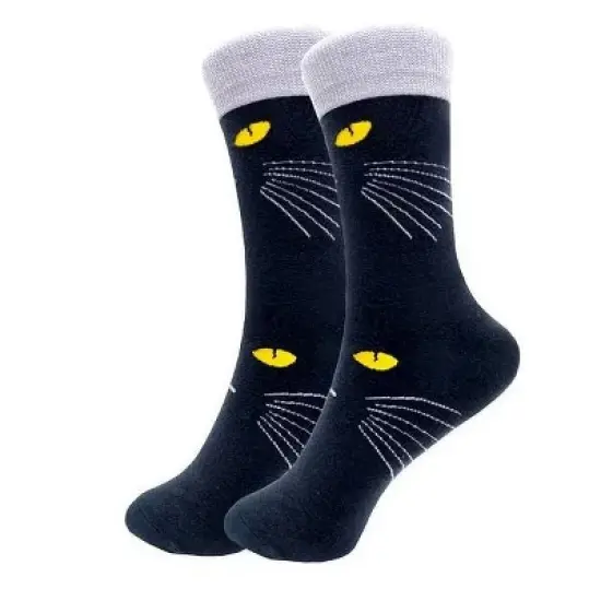 Black Cat Socks from the Socks Panda (Women's Sizes, Adult Medium) from the Sock Panda - Great for Halloween image {4}