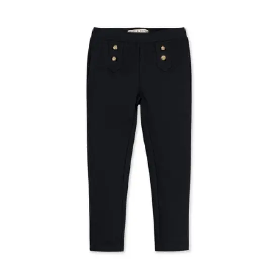 Hope & Henry Girls' Button Placket Ponte Pant, Infant image {4}