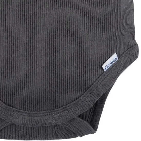Gerber Baby Boys' 2-Pack Bodysuit and Shorts Set, Dark Grey image {4}