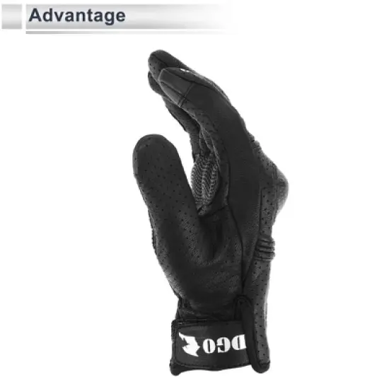 Unique Bargains Motorbike Gloves Spring Summer Breathable Smartphone Touch Black 1 Pair image {2}