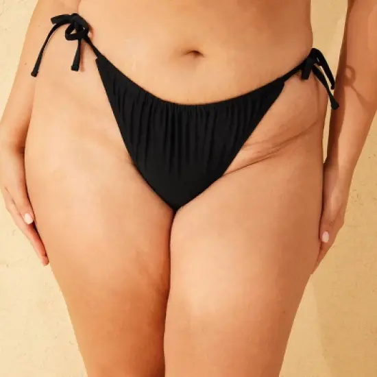 Women's Low-Rise High Leg Cheeky Side-Tie Bikini Bottom - Wild Fable&trade; image {3}