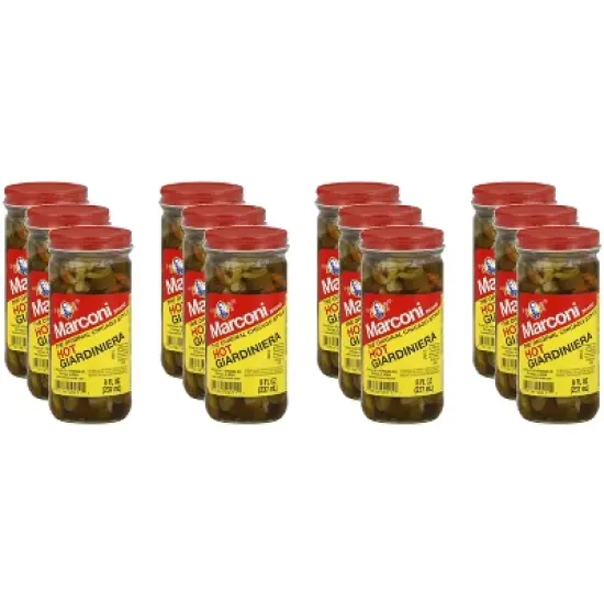 Marconi Hot Giardiniera - Case of 12 - 8 fl oz image {2}