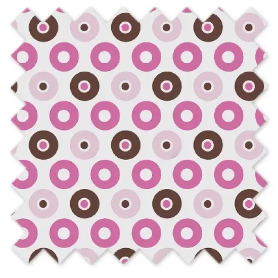 Bacati - Mod Dots Pink Fuschia Beige Chocolate 100 percent Cotton Universal Baby US Standard Crib or Toddler Bed Fitted Sheet image {4}