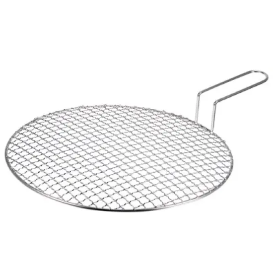 Unique Bargains Stainless Steel Grills Round Barbecue Mesh Outdoor Grill with Handle image {8}