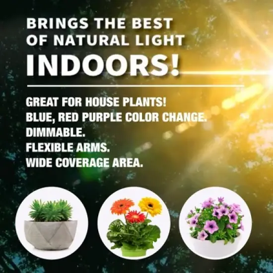 Bell + Howell Bionic Grow Light for Indoor Plants Head LED image {4}