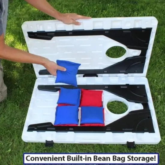 Driveway Games All Weather EZ Carry Portable Bean Bag Cornhole Game Set for Indoor and Outdoor Use with 2 Target Boards and 8 Bean Bags image {4}