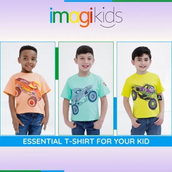 Monster Jam Grave Digger El Toro Loco Megalodon Truck T-Shirt Toddler image {2}