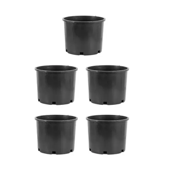Pro Cal HGPK5PHD Round Circle BPA Free 5 Gallon Wide Rim Durable Injection Molded Plastic Garden Plant Nursery Pot for Indoor or Outdoor image {9}