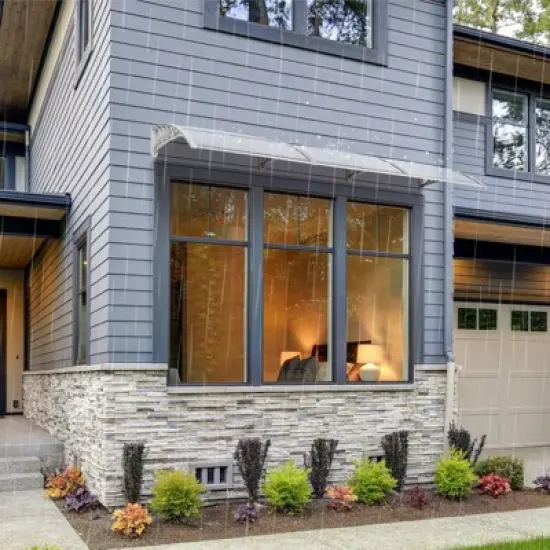 Karl Home | 116.5 in. W x 37.8 in. D Convex Patio Window Awning image {2}