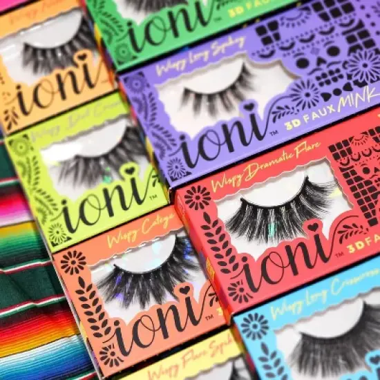 IONI Wispy Doll Full 3D Faux Mink Eyelashes (Pack of 6) image {3}
