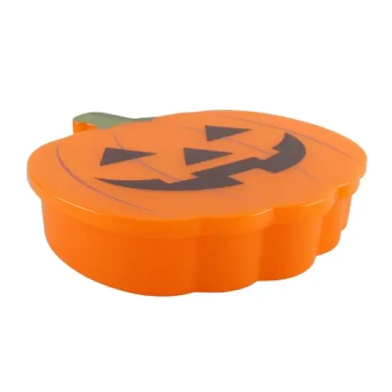 Cook With Color Figural Pumpkin Halloween Snackle Box Food Storage Container image {2}