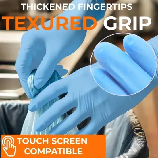 SereneLife 100 Pcs. Soft Industrial Gloves - Medium Nitrile & Vinyl Powder-Free Disposable Gloves image {2}