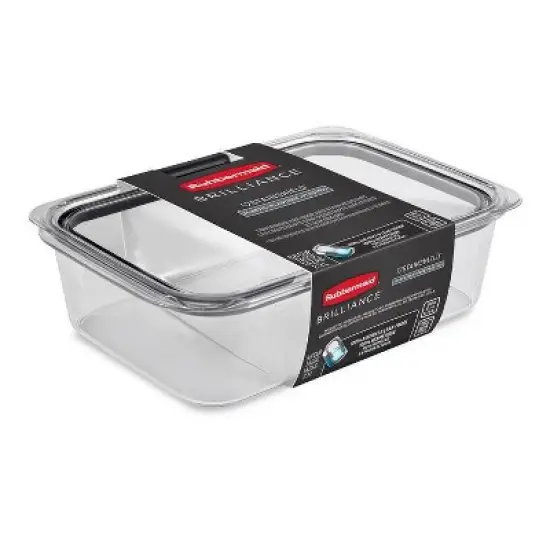 Rubbermaid Brilliance 14pc Plastic Food Storage Container Set: Clear, Microwave & Dishwasher Safe, Freezer-Safe image {1}