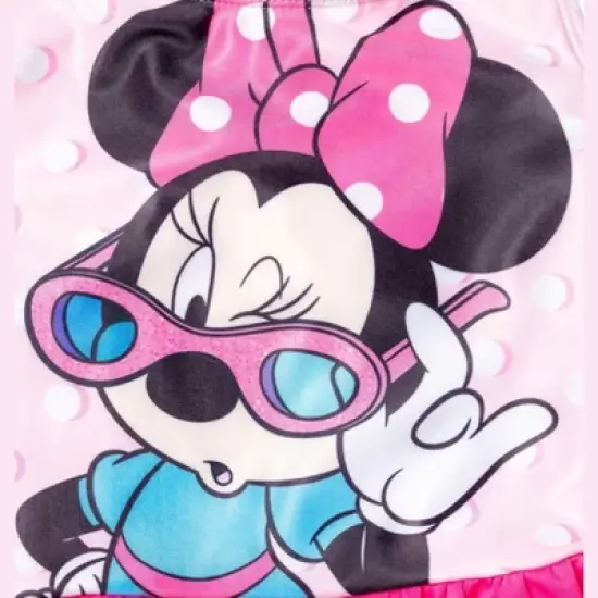 Disney Minnie Mouse Baby Girls Racerback Tankini Top and Bikini Bottom Swim Set Infant image {4}