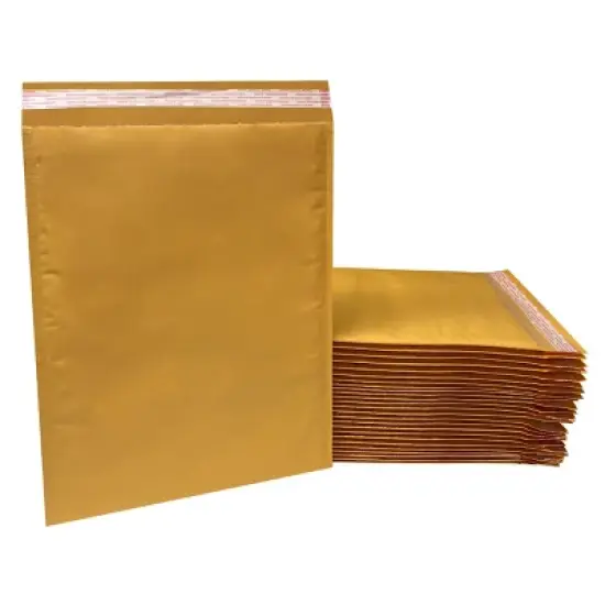 UOFFICE Pack of 25 Kraft Bubble Mailers 12.5" x 19" - #6 Self-Seal Padded Envelopes image {3}