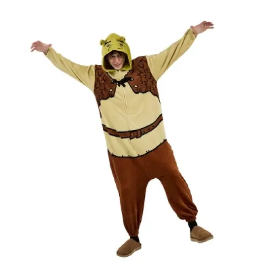 Shrek Men's Hooded Kigurumi Onesie Costume image {2}
