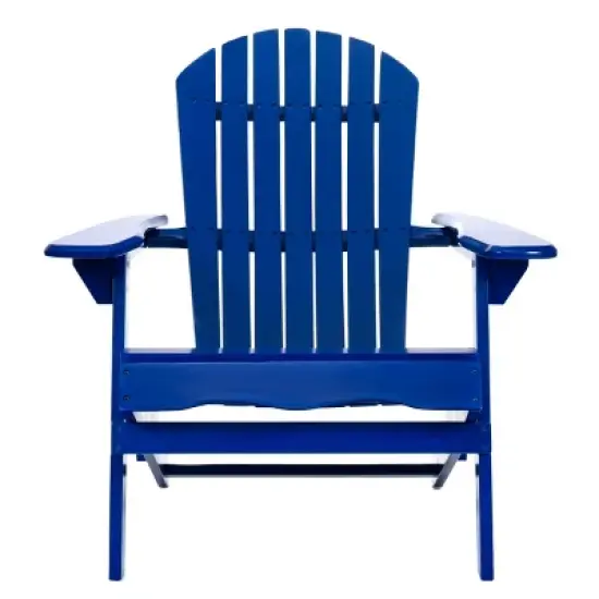 Rustic Foldable Acacia Wood Adirondack Chair, Weather-Resistant Outdoor Seating for Patio, Deck, Garden, and Backyard Comfort-Coolbibila image {4}