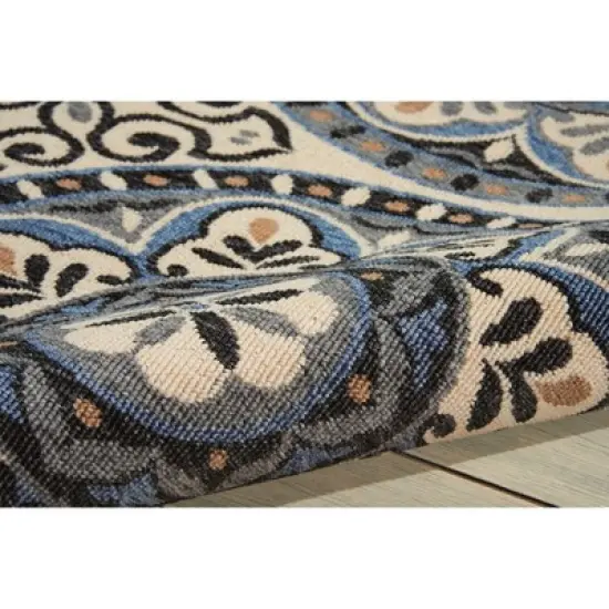 Nourison Caribbean CRB15 Ivory/Charcoal Indoor/Outdoor Area Rug image {2}