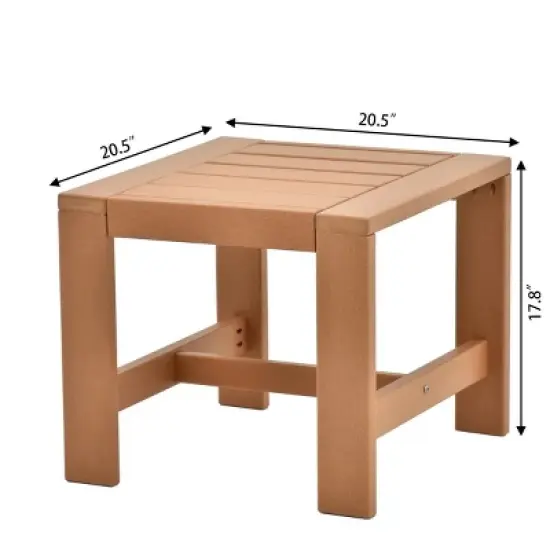 Wood Frame 4Piece Outdoor Sofa Set 3Seater Lounge + Accent Chairs & Ribbed Table image {5}