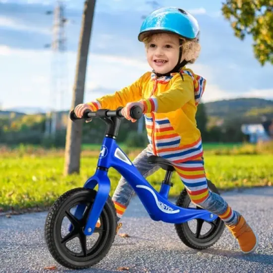 Costway Kids Balance Bike Lightweight Toddler Bicycle with Rotatable Handlebar Red/Blue image {1}