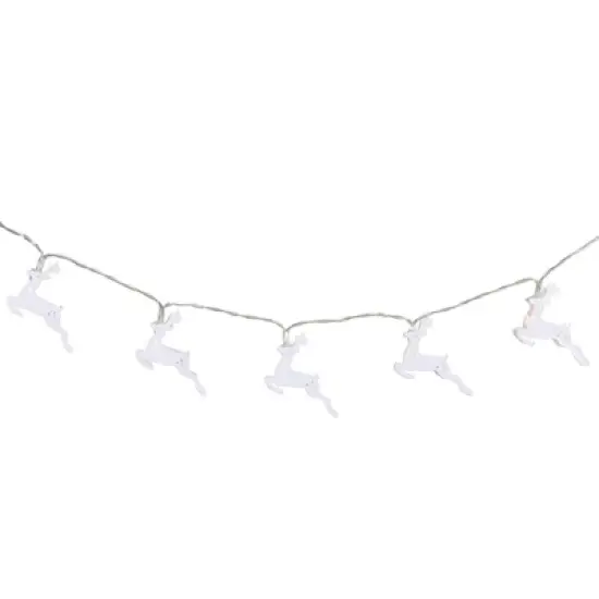 Northlight 10-ct LED Warm White Reindeer Christmas Lights - 3' Clear Wire image {3}