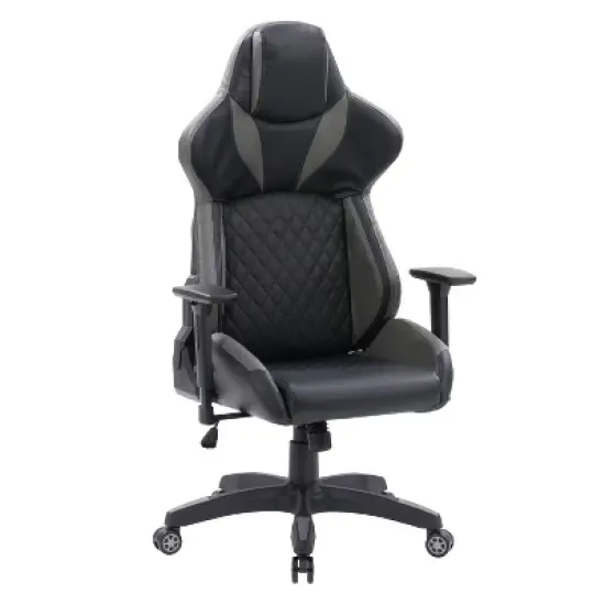 Nightshade Gaming Chair Black and Gray - CorLiving image {2}