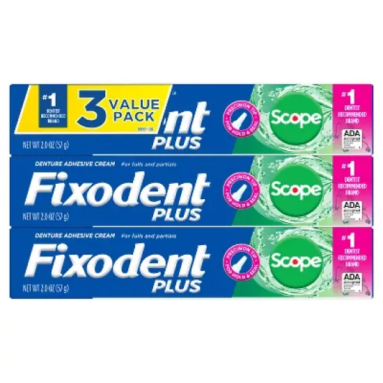 Fixodent Plus Scope Secure Denture Adhesive - 2oz image {11}
