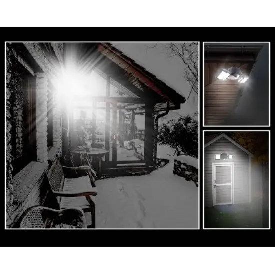 Energizer 600 Lumens Outdoor LED Motion Sensing Dual Head Security Outdoor Wall Light Black image {7}