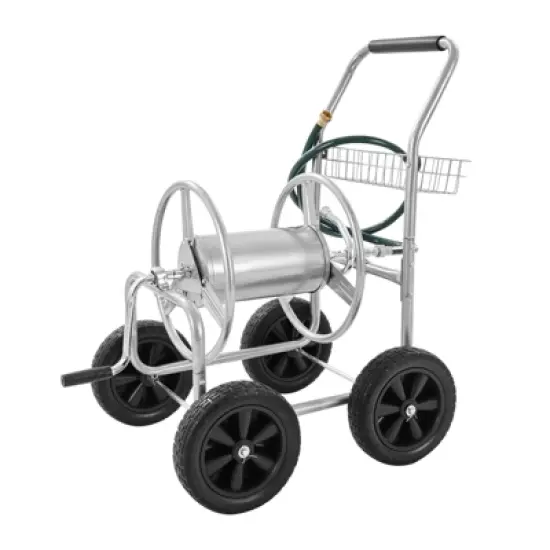 VEVOR Hose Reel Cart, Hold Up to 250 ft of 5/8&rsquo;&rsquo; Hose, Garden Water Hose Carts Mobile Tools with 4 Wheels, Heavy Duty Powder-coated Steel image {8}