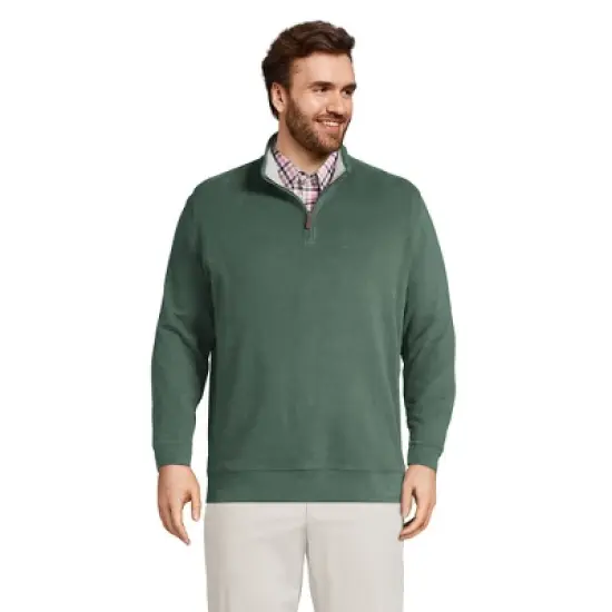 Lands' End Men's Bedford Rib Quarter Zip Sweater image {5}