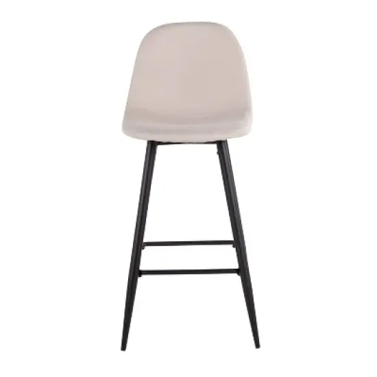 Set of 2 Pebble Metal Polyester Barstools - Lumisource image {5}
