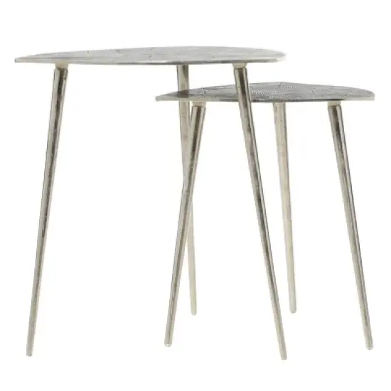 2pk Aluminum Patio Accent Table - Olivia & May image {2}