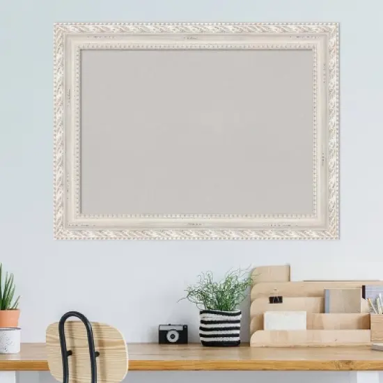 34"x26" Opera Wood Frame Gray Cork Board Off-White - Amanti Art image {7}